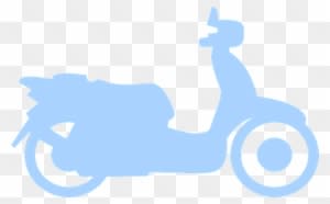Scooter, Blue, Vehicle, Transport - Vehicle - Transparent PNG Free Download