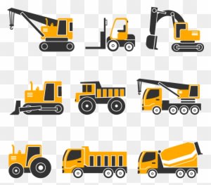 13 - Types Of Construction Vehicles - Transparent PNG Free Download