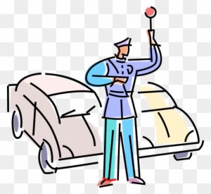 Vector Illustration Of Law Enforcement Traffic Cop - Vector Illustration Of Law Enforcement Traffic Cop - Transparent PNG Free Download