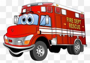 Firefighter Clipart Emergency Vehicle Pencil And In - Red Fire Truck Cartoon - Transparent PNG Free Download