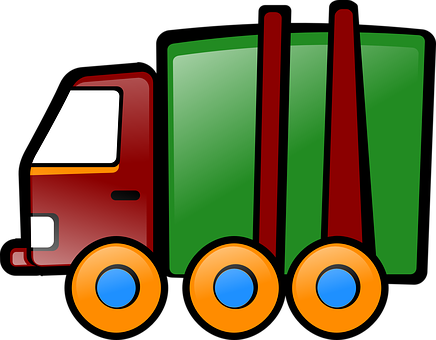 Truck, Toy, Vehicle, Cartoon, Pickup - 3drose Pc_205099_1 Print Of Green And Brown Dump Truck - Transparent PNG Free Download