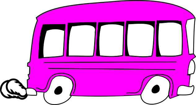 Bus School Bus Pink Transportation Vehicle - Bus Clip Art - Transparent PNG Free Download