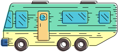 Campervan Vehicle Illustration Transparent Png - Illustration - Transparent PNG Free Download