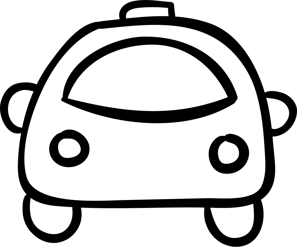 Car Hand Drawn Rounded Outlined Vehicle Comments - Caritas Kawaii Para Pintar - Transparent PNG Free Download