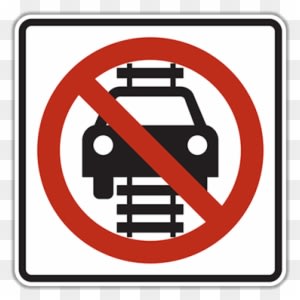 R15-6 No Motor Vehicles On Tracks - Señal De Permitido Parquear - Transparent PNG Free Download