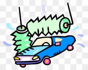 Vector Illustration Of Car Wash Or Carwash Auto Wash - Waschanlage Clipart - Transparent PNG Free Download