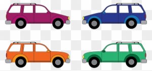 Cars Colorful Vehicles Road Transportation - Suv Clipart - Transparent PNG Free Download