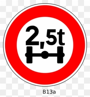 Vector Image Of No Access For Vehicles Whose Axle Weight - Clipart Number 30 - Transparent PNG Free Download