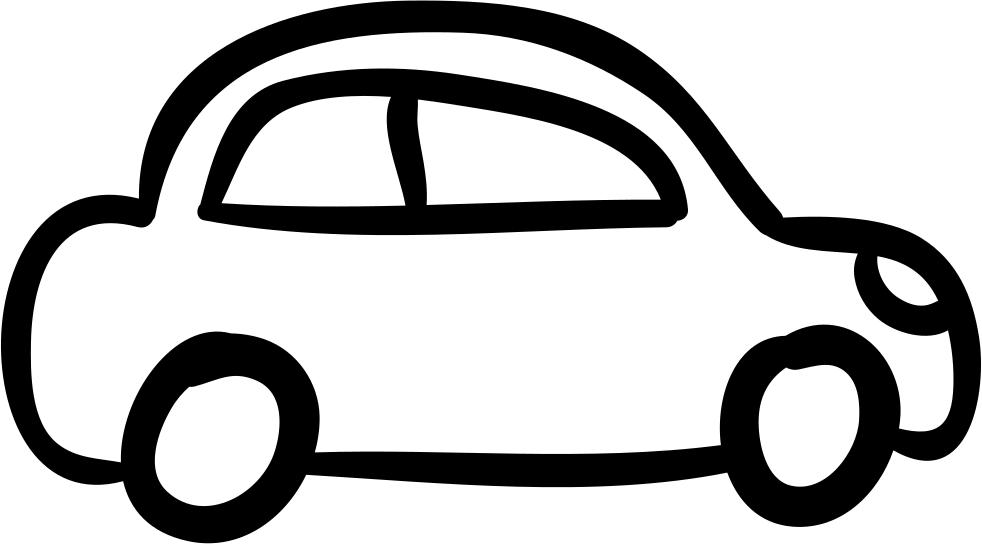 Car Outlined Vehicle Side View Comments - Drawing Cartoon Car - Transparent PNG Free Download