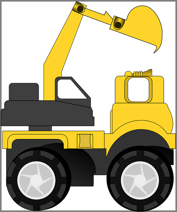 Set Of A Building Machines Clip Art Vector - Caminhão De Construção Png - Transparent PNG Free Download