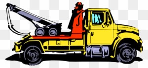 Vector Illustration Of Tow Truck Wrecker Recovery Vehicle - Tow Truck Clip Art - Transparent PNG Free Download
