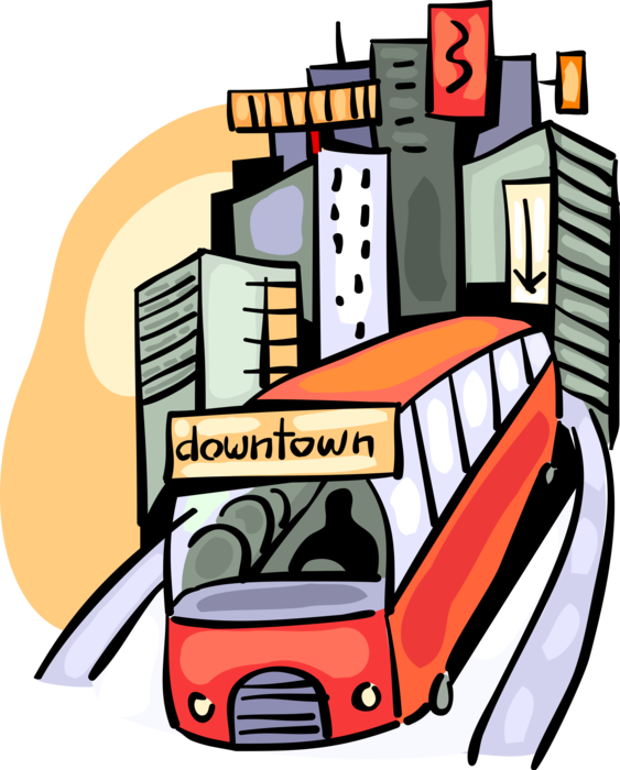 Vector Illustration Of Public Urban Transportation - Vector Illustration Of Public Urban Transportation - Transparent PNG Free Download