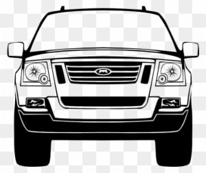 Suburban Assault Vehicle Front Clipart - Car Silhouette Front Png - Transparent PNG Free Download