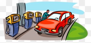 Vector Illustration Of Service Station Gasoline Petrol - City Car - Transparent PNG Free Download