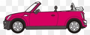 Car, Cartoon, Pink, Mini, Vehicle, Automobile, Auto - Car Clipart - Transparent PNG Free Download