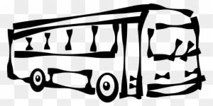 Vector Illustration Of Public Urban Transportation - Buss - Transparent PNG Free Download