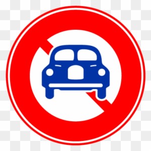 Road Closed To Vehicles Other Than 2-wheel Vehicles - Panneau Limitation Vitesse 70 - Transparent PNG Free Download