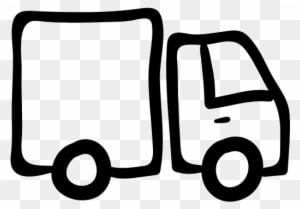 Truck Hand Drawn Vehicle With Container Free Transport - Hand Drawn Trucks - Transparent PNG Free Download