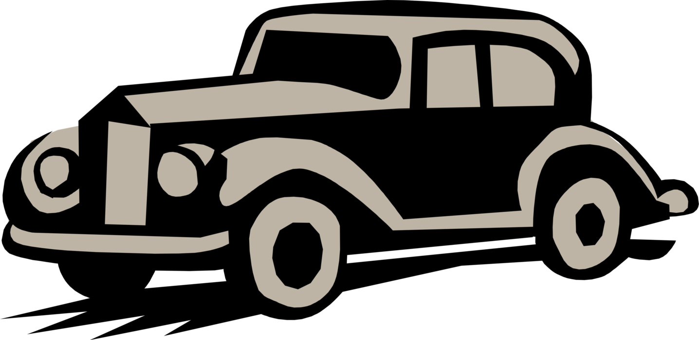 Vector Illustration Of Vintage Antique Automobile Car - Hickory Flat Hwy Automotive Cap - Transparent PNG Free Download