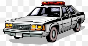 Vector Illustration Of Law Enforcement Police Car Cruiser - Police Car Clip Art - Transparent PNG Free Download