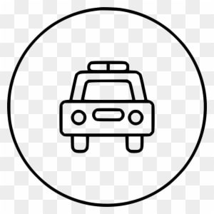 Police Cop Car Vehicle Police Car Comments - Line Art - Transparent PNG Free Download