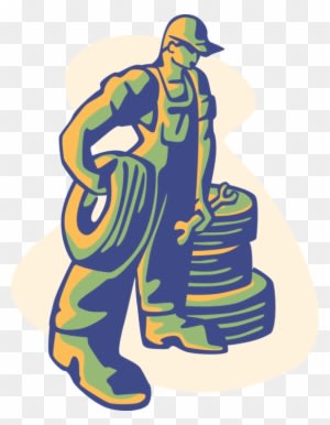 Vector Illustration Of Automotive Service Technician - 100 Pneu - Transparent PNG Free Download