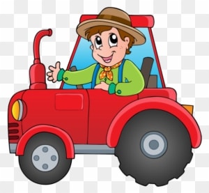 Farmer Clipart Farm Vehicle - Imagenes De Un Tractor Animado - Transparent PNG Free Download