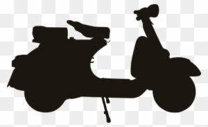 Scooter, Vehicle, Silhouette, Motorcycle - Scooter Silhouette - Transparent PNG Free Download