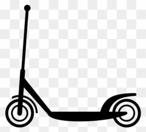 Kick Scooter Motorcycle Moped Electric Vehicle - Scooter Black And White Clipart - Transparent PNG Free Download