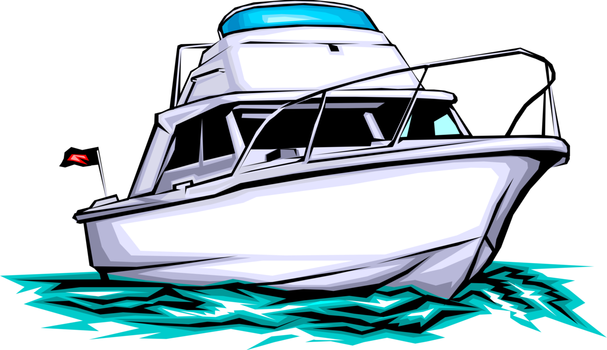 Vector Illustration Of Pleasure Craft Boat Watercraft - Boat Clipart - Transparent PNG Free Download