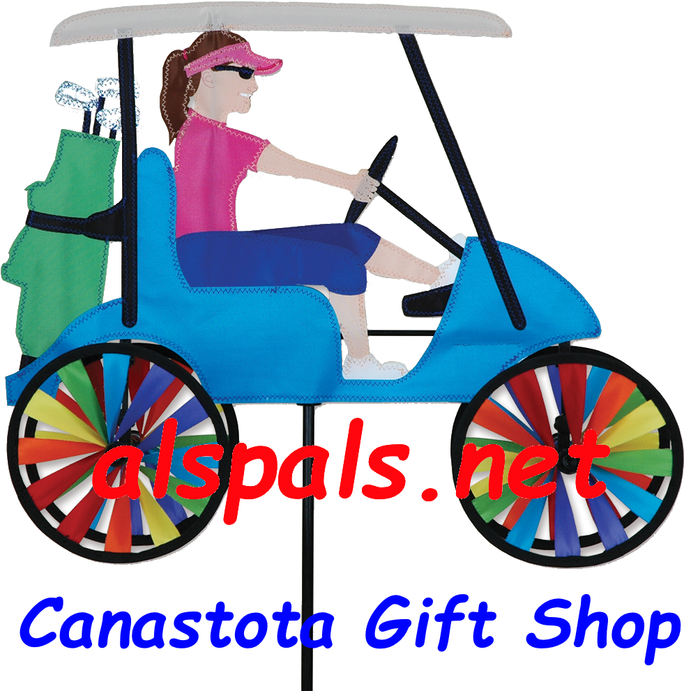 Golf Cart 17" Lady, Vehicle Spinners - Premier Lady Golf Cart Spinner 17 Inch Spinner - Transparent PNG Free Download