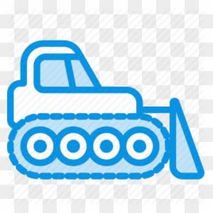 Clip Art Transparent Library Bulldozer Clipart Blue - Bulldozer - Transparent PNG Free Download