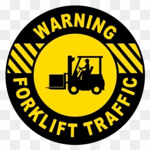 Item - Caution Forklift Traffic Sign - Transparent PNG Free Download