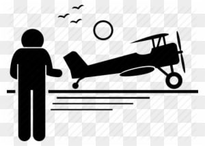 Vector Black And White Download Biplane Clipart Old - Mode Of Transport - Transparent PNG Free Download