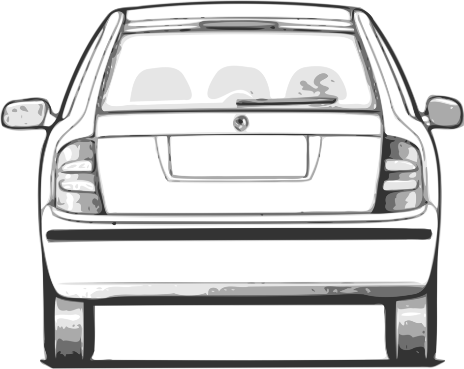 All Photo Png Clipart - Car From Behind Drawing - Transparent PNG Free Download