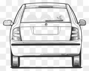 All Photo Png Clipart - Car From Behind Drawing - Transparent PNG Free Download