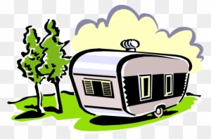 Vector Illustration Of Recreational Vehicle Camping - Camper Clipart - Transparent PNG Free Download