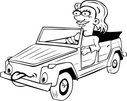 Cartoon Driving Motor Vehicle Drawing - Cartoon Driving Motor Vehicle Drawing - Transparent PNG Free Download
