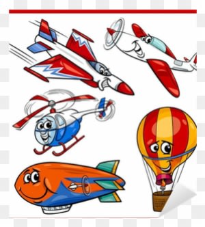 Funny Cartoon Aircraft Vehicles Set Sticker • Pixers® - Funny Cartoon Aircraft Vehicles Set Sticker • Pixers® - Transparent PNG Free Download