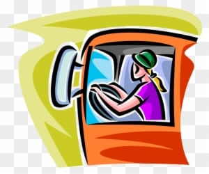 Vector Illustration Of Truck Motorist Driver Drives - Vector Illustration Of Truck Motorist Driver Drives - Transparent PNG Free Download