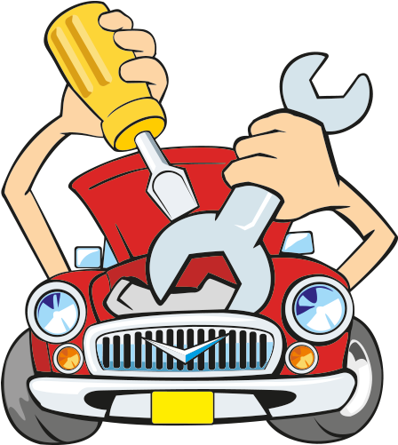 Engine Clipart Vehicle Maintenance - Fix Car Cartoon Png - Transparent PNG Free Download