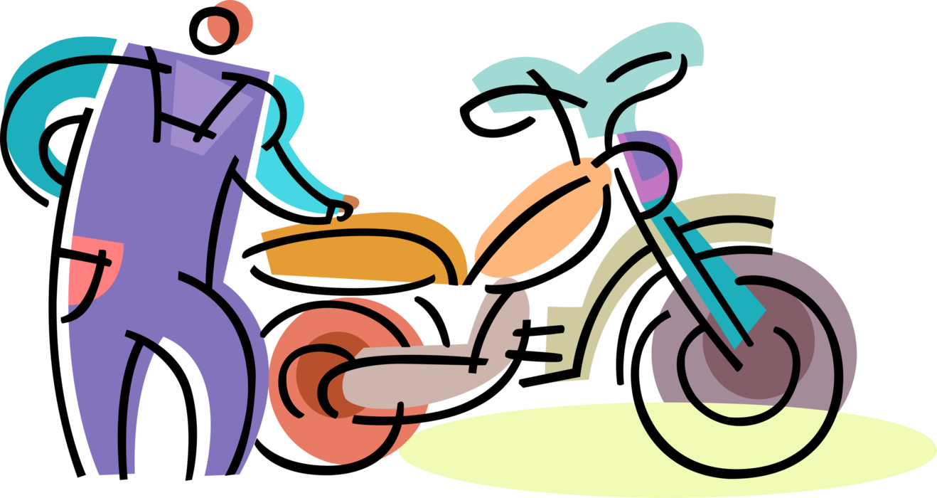 Vector Illustration Of Motorcyclist Rides Motorcycle - Vector Illustration Of Motorcyclist Rides Motorcycle - Transparent PNG Free Download