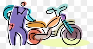 Vector Illustration Of Motorcyclist Rides Motorcycle - Vector Illustration Of Motorcyclist Rides Motorcycle - Transparent PNG Free Download