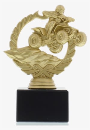 Figure Quad Bike In A Wreath 14,5cm Gold-coloured - All-terrain Vehicle - Transparent PNG Free Download