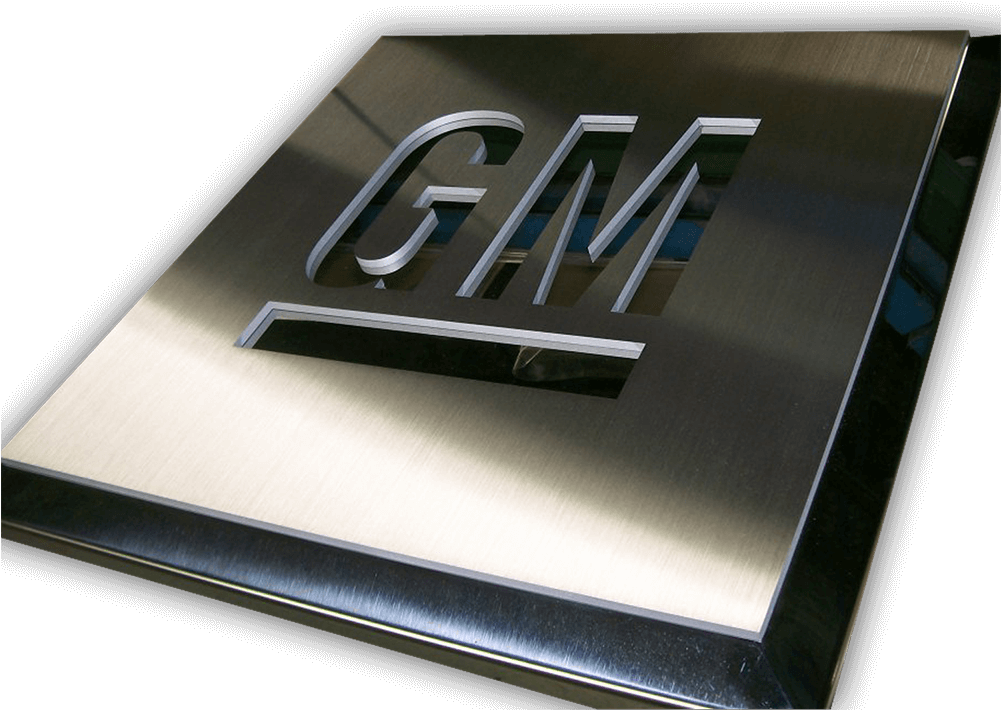 Brush And Polished Stainless Steel Gm Logo - Vehicle - Transparent PNG Free Download