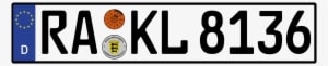 The Post 1994 German Number Plate Format - Vehicle Registration Plate - Transparent PNG Free Download