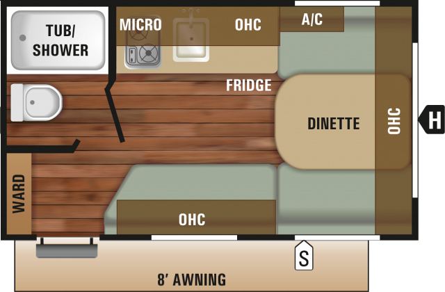 2018 Starcraft 14rb Autumn Ridge Outfitter Travel Trailer - Recreational Vehicle - Transparent PNG Free Download