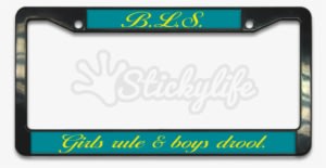 Monogram Plastic License Plate Frame - Vehicle Registration Plate - Transparent PNG Free Download