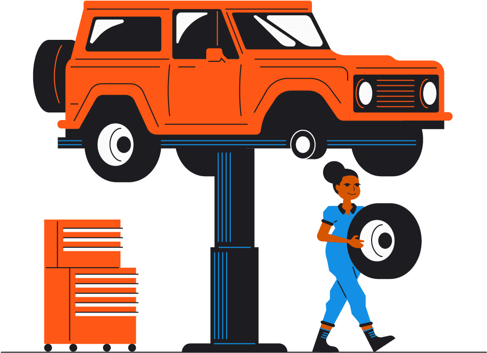 Blog Carrepair Mechanicillustration Jh V1 - Off-road Vehicle - Transparent PNG Free Download