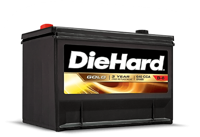 Shop Vehicle Batteries - Diehard Gold Automotive Battery - Group Size Ep-36r - Transparent PNG Free Download